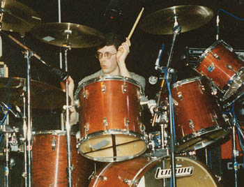 Tommy behind a giant Ludwig set